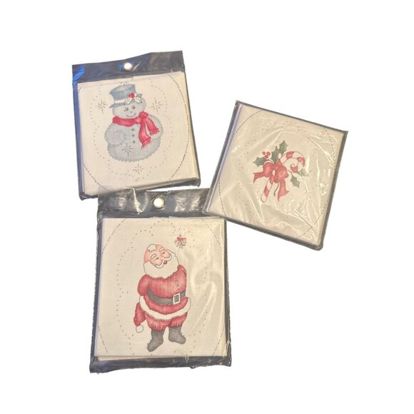Cathy Needlecraft Candlewicking Ornament Kits Lot of 3 Santa Snowman Candy Cane - Picture 5 of 5
